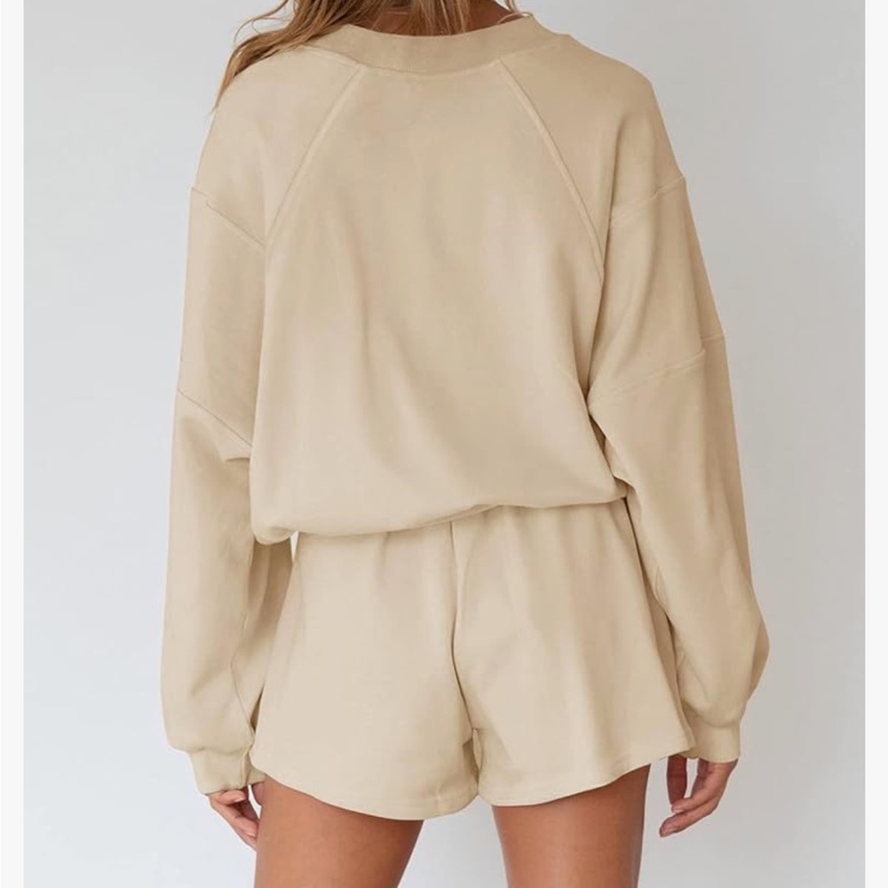 MEROKEETY Women's 2025 Oversized Batwing Sleeve Lounge Set - Picture 2 of 9